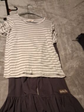 Maltilda Jane Pants With Matching Stripped Top.